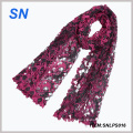 Blumen-Polyester-Spitze-Schal mit Fransen (SNLPS016)